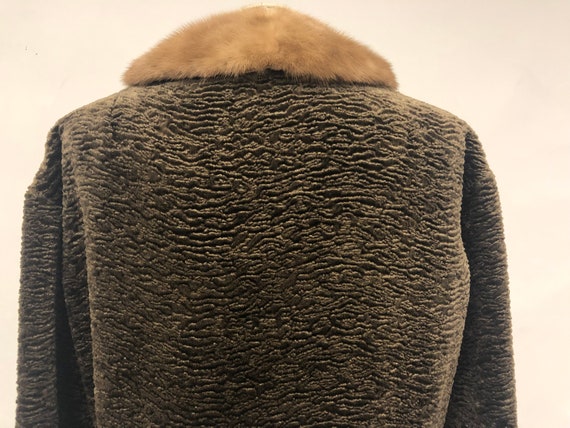 Vintage Faux Fur Short Jacket with Mink Removable… - image 8