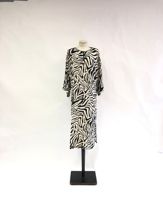 Vintage 1980's Zebra Print Muumuu