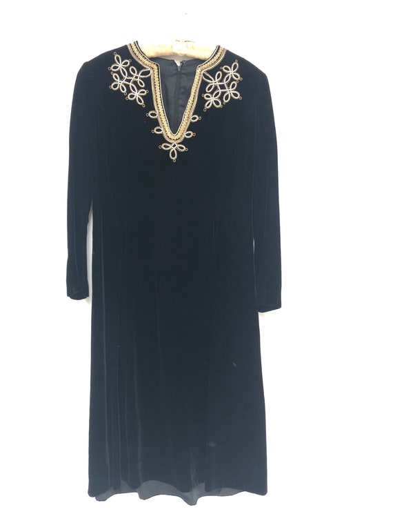 Vintage 1970's Velvet Tunic Dress - image 2