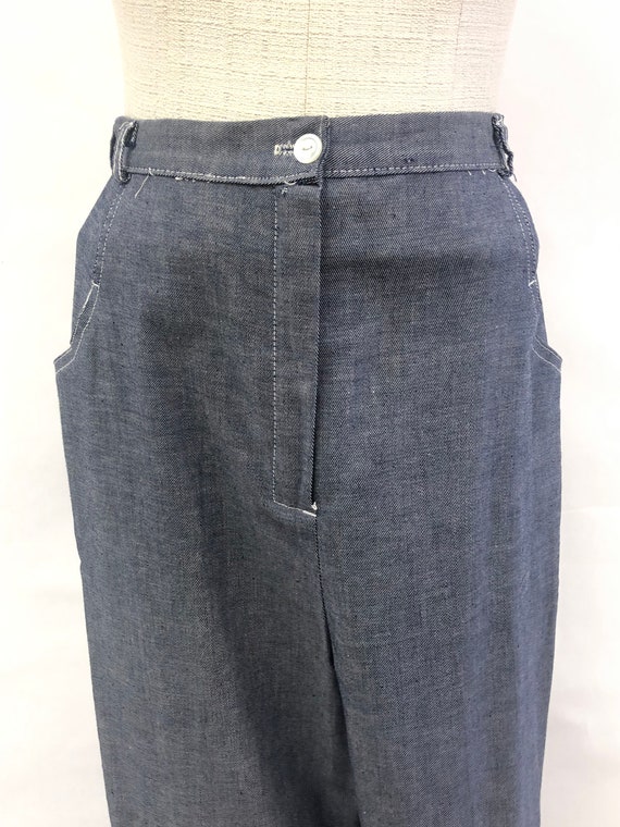 Vintage 1960's Denim Clam Diggers - image 3