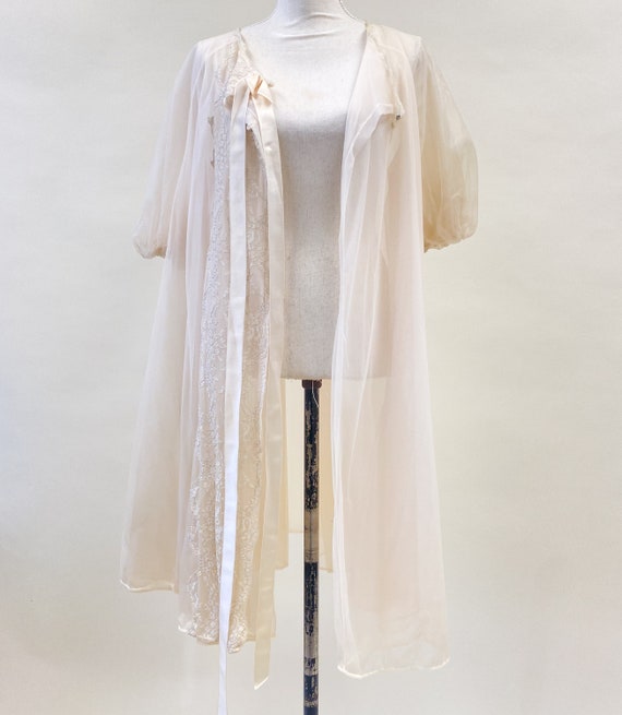 Vintage 1950's Sheer Dressing Gown - image 2