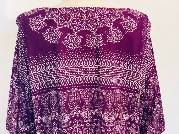 Vintage 1980's Violet Sequined Poncho Top - image 10