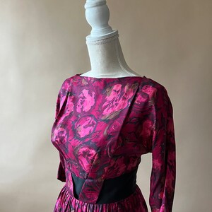 Vintage 1950's/1960's Pink Rose Floral Dress image 5