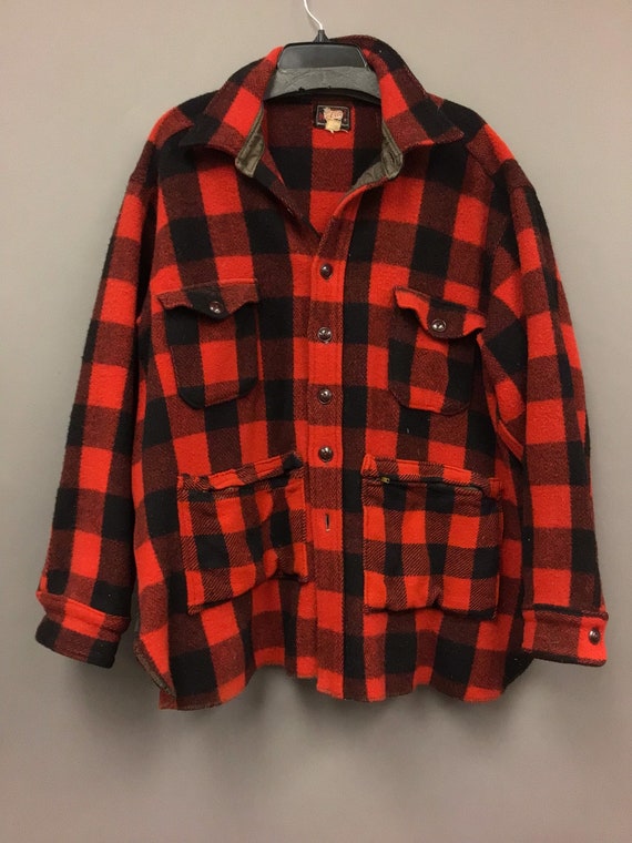 vintage 1950s flannel hunting - Gem