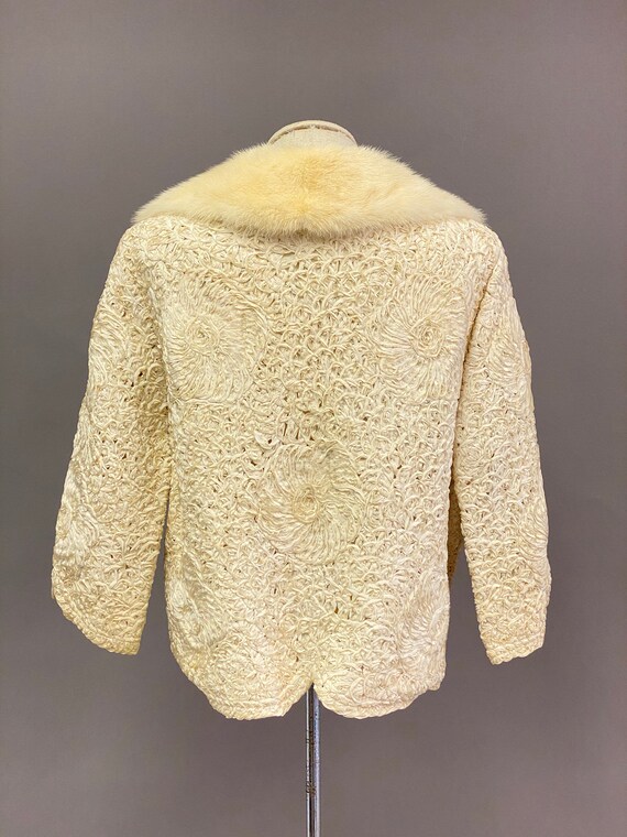 1940's/1950's Cropped Jacket with Mink Collar - image 7