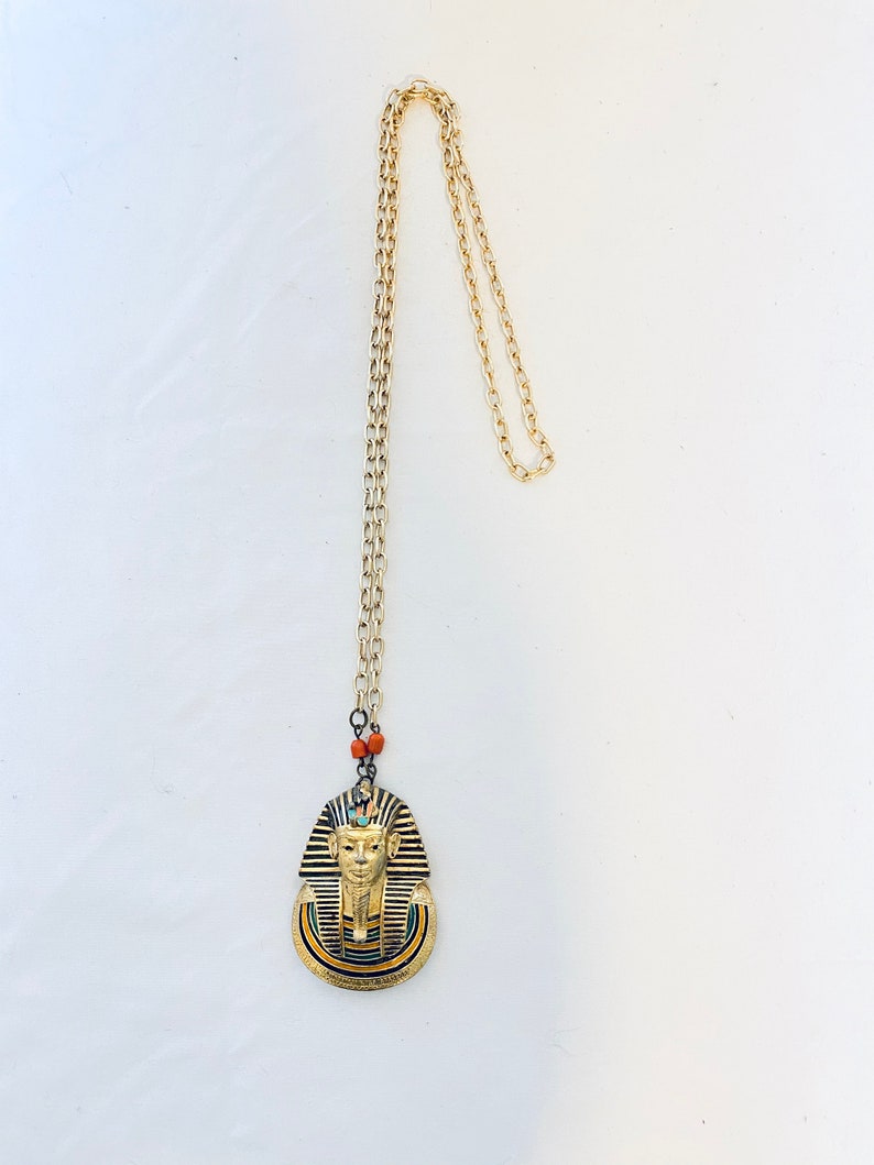 Vintage EISENBERG King Tut Pendant Necklace image 5