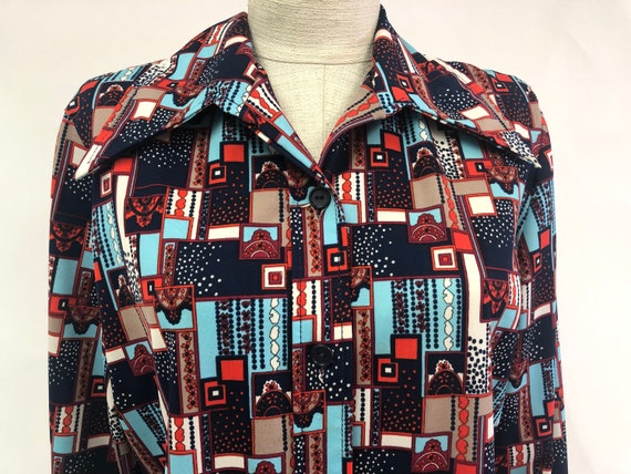 Men's Vintage 1970's Polyester Shirt - image 3