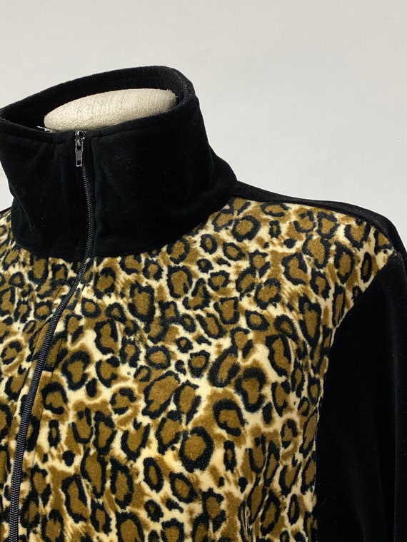 Vintage 1980's Anthony Richards Velour Cheetah Pr… - image 3