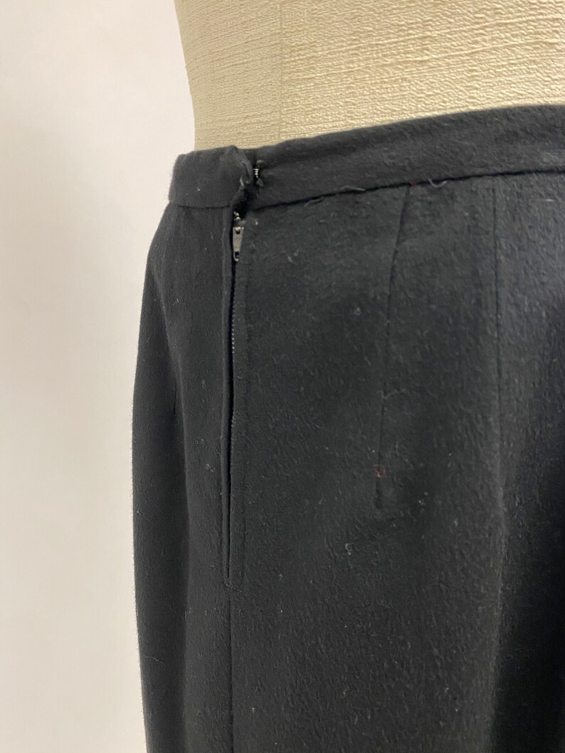 Vintage Black Wool Skirt