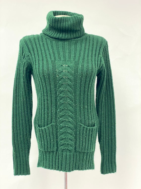 Vintage 1960's Acrylic Turtleneck Sweater - image 2