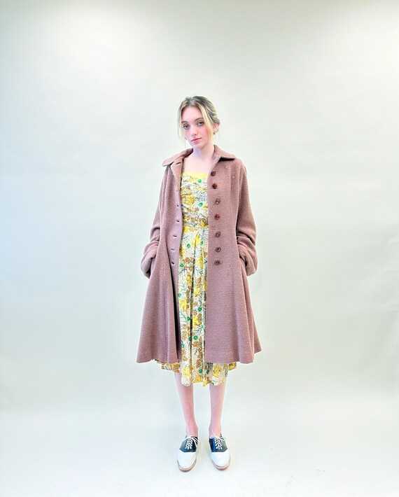 Vintage 1940's Brown Wool Coat - image 2