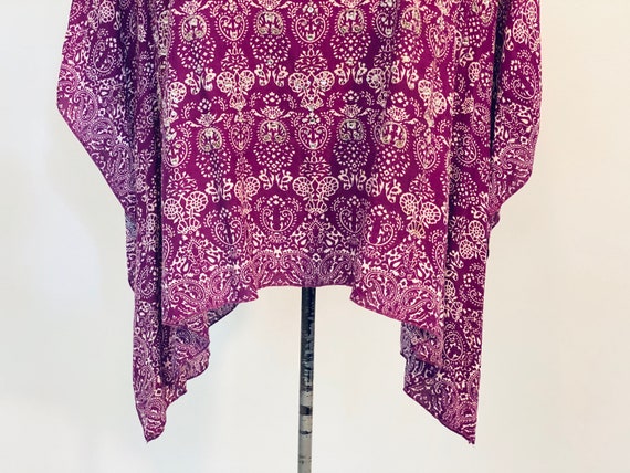 Vintage 1980's Violet Sequined Poncho Top - image 6