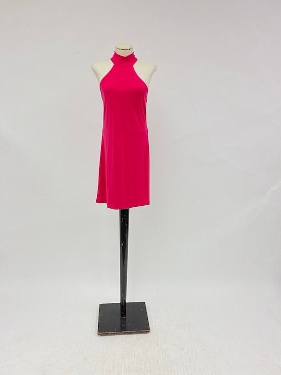 Vintage Frederick's of Hollywood Hot Pink Open Bac