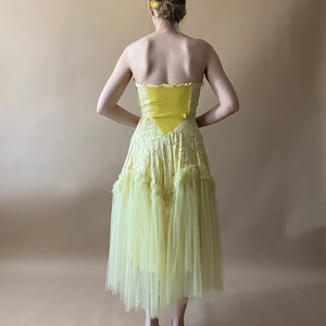 Vintage 1950's/1960's Yellow Lace Dress image 2