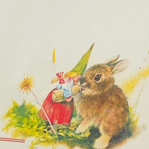 VERY RARE vintage collectors stationary notepad by Rien Poortvliet and Unieboek, Kabouter, David the Gnome, Swedish Tomte
