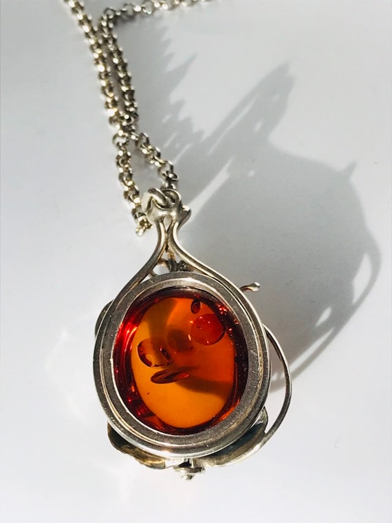 Amber pendant with long chain, amber necklace - image 6