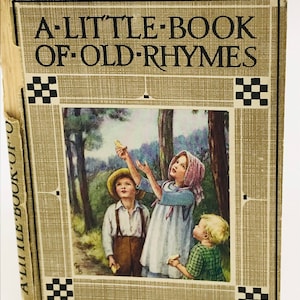 VERY RARE Antique Cicely Barker Flower Fairies “Little Book of Old Rhymes”, antique fairies, Antique Cicely Mary Barker fairies book