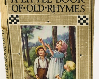 VERY RARE Antique Cicely Barker Flower Fairies “Little Book of Old Rhymes”, antique fairies, Antique Cicely Mary Barker fairies book