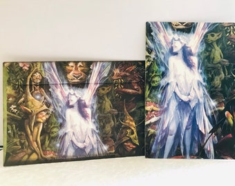 Incredibly RARE vintage Brian Froud collectible fairy greeting card and envelope, vintage tree free greeting card