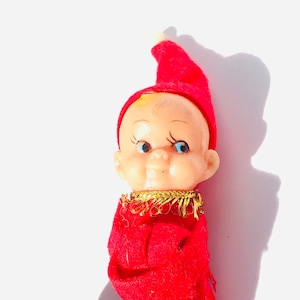 Antique knee hugger elf, elf ornament, vintage elves, antique made in Japan elf, knee hugger made in Japan elf
