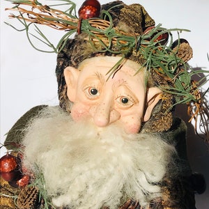 Vintage collectible elf doll, Christmas elf doll