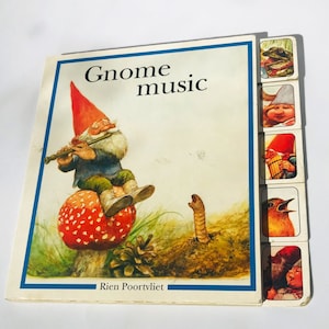 VERY RARE vintage Gnome Music board book by Rien Poortvliet, vintage Kabouter, David the Gnome, Swedish Gnome