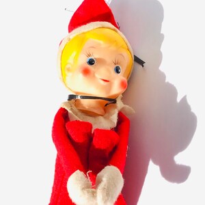Antique knee hugger elf, elf ornament, vintage elves, antique made in Japan elf, knee hugger made in Japan elf