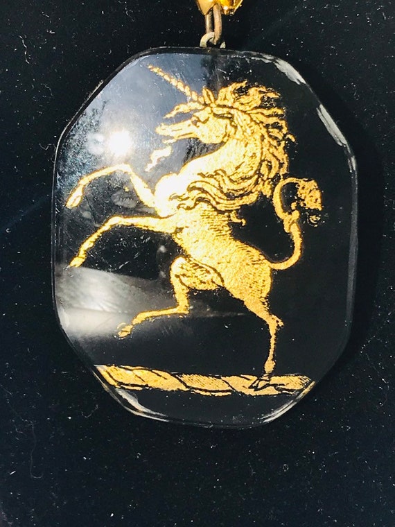 RARE estate vintage unicorn pendant, 1980s vintage