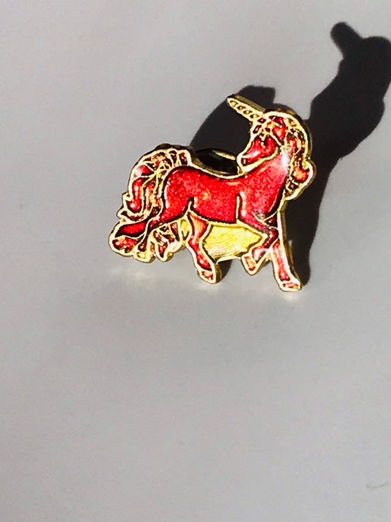 Very rare vintage cloisonné unicorn pin, vintage c