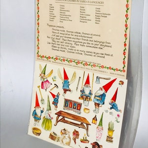 VERY RARE vintage Gnomes  Storyboard with moveable stickers by Rien Poortvliet, vintage Kabouter, David the Gnome, Swedish Tomte