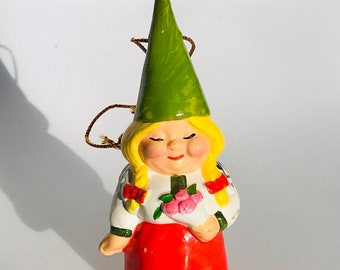 アンティーク ニー ハガー エルフ、エルフの飾り、ヴィンテージ エルフ