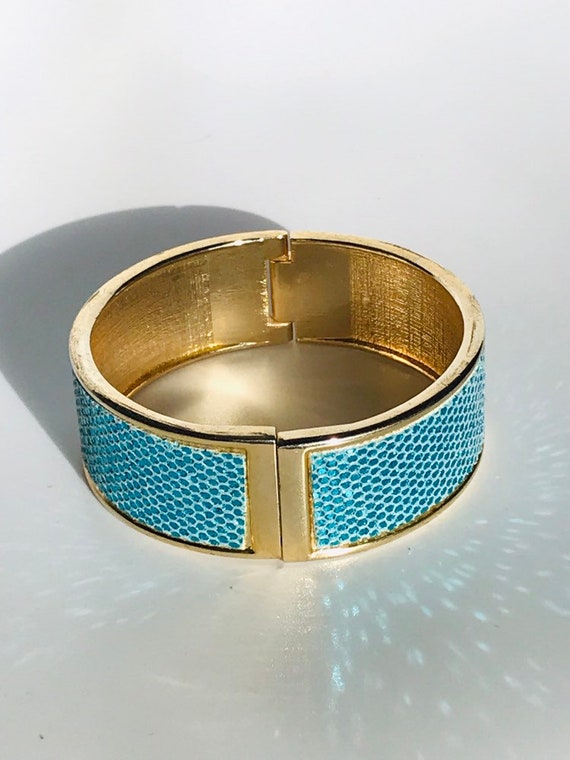 Vintage 1980s mermaid scale bangle - image 2