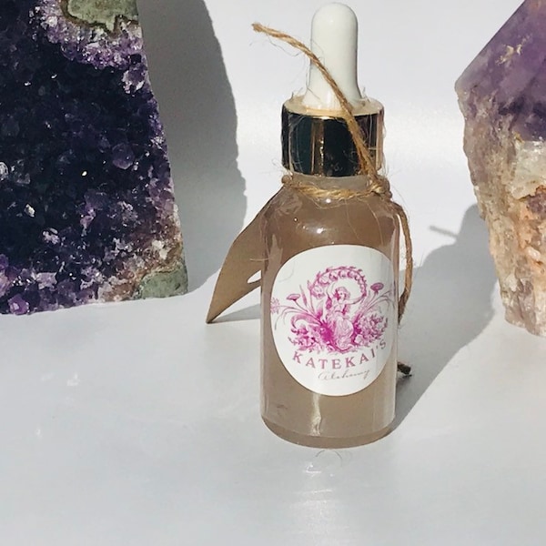 Stress relief flower and gem essence formula combination, anxiety and fear formula, amethyst, diamond, moldavite