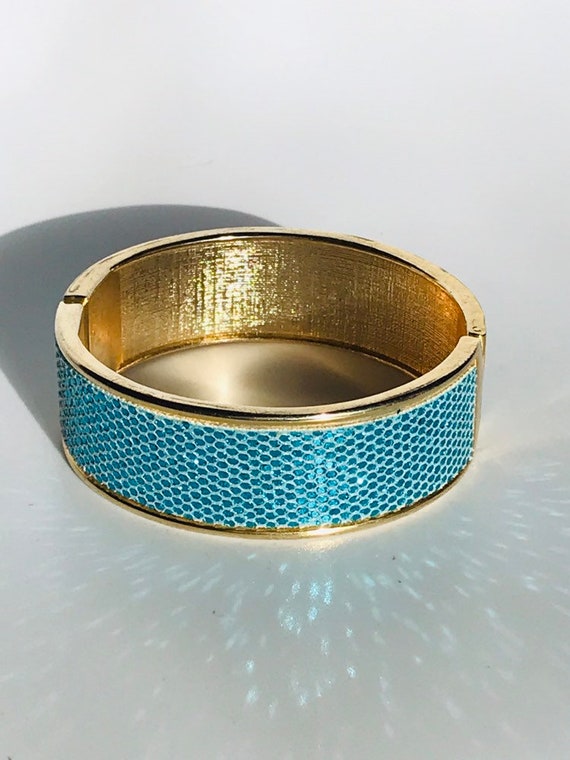 Vintage 1980s mermaid scale bangle - image 1