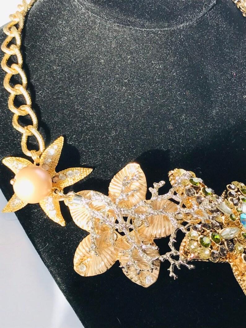 bejeweled mermaid necklace Mermaid statement bib necklace