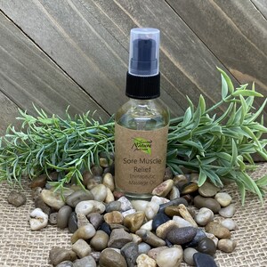 Sore Muscle Relief | Therapeutic Massage Oil | Aromatherapy | 100% Pure Essential Oils | Handmade | Natural