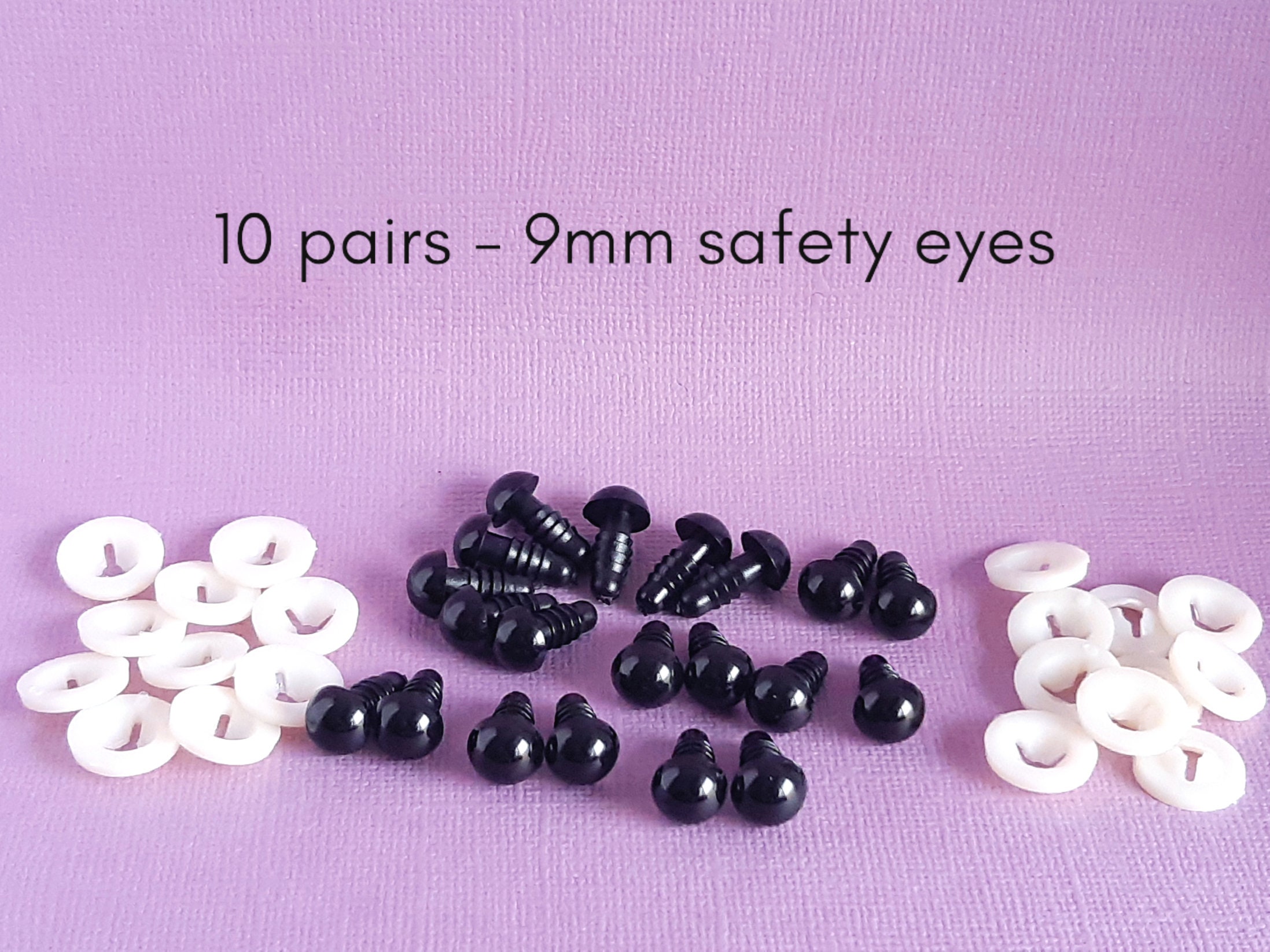 Black Safety Eyes 9mm Safety Eyes Doll Making Crochet Etsy Australia