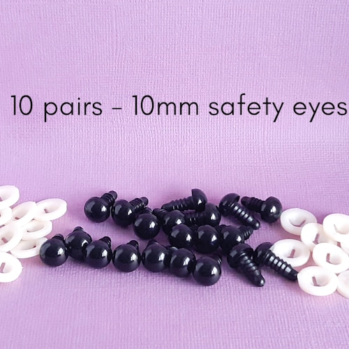 Safety Eyes 6mm Safety Eyes Black Doll Making Crochet Etsy