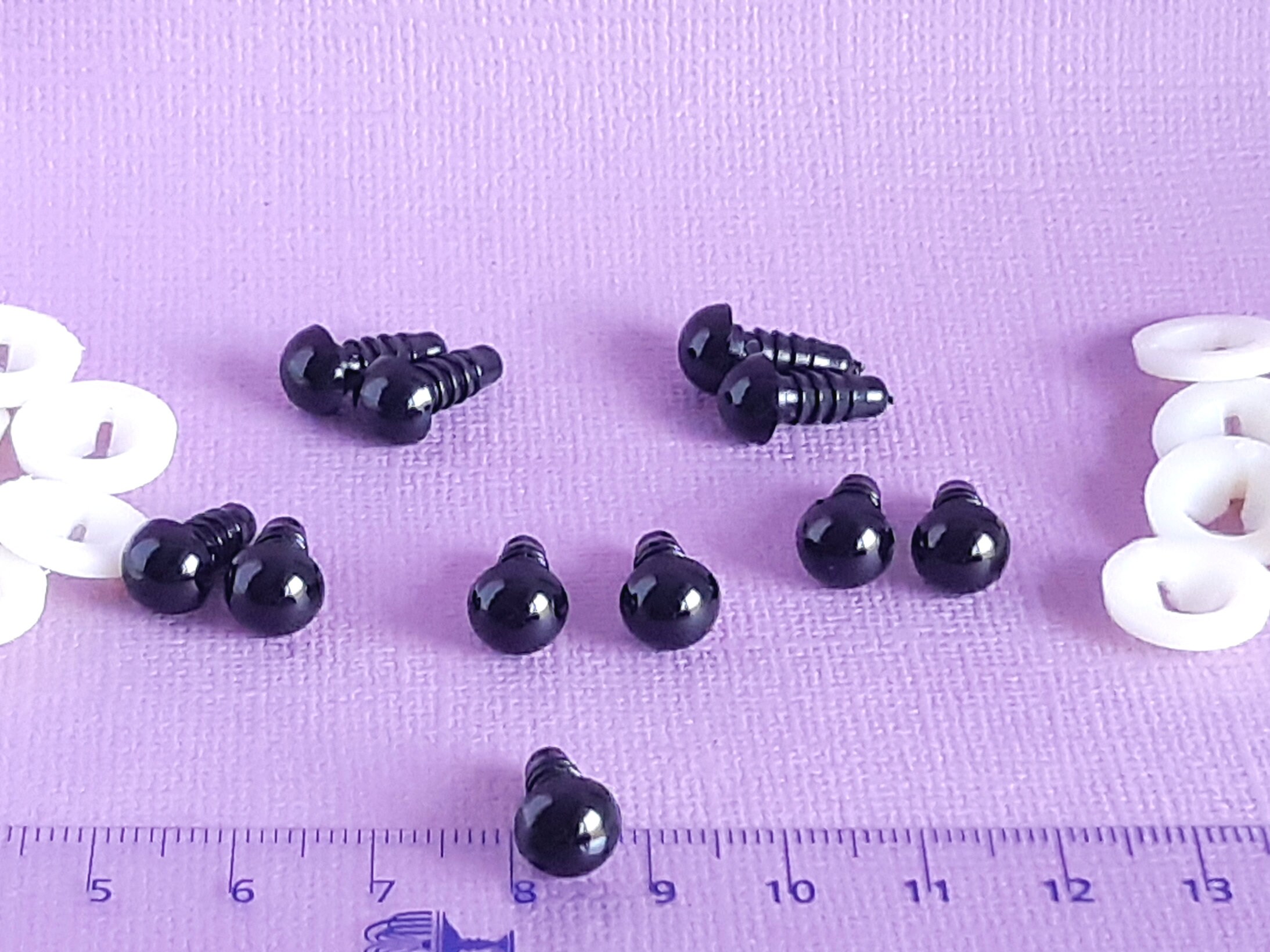 Black Safety Eyes 8mm Safety Eyes Doll Making Crochet Etsy