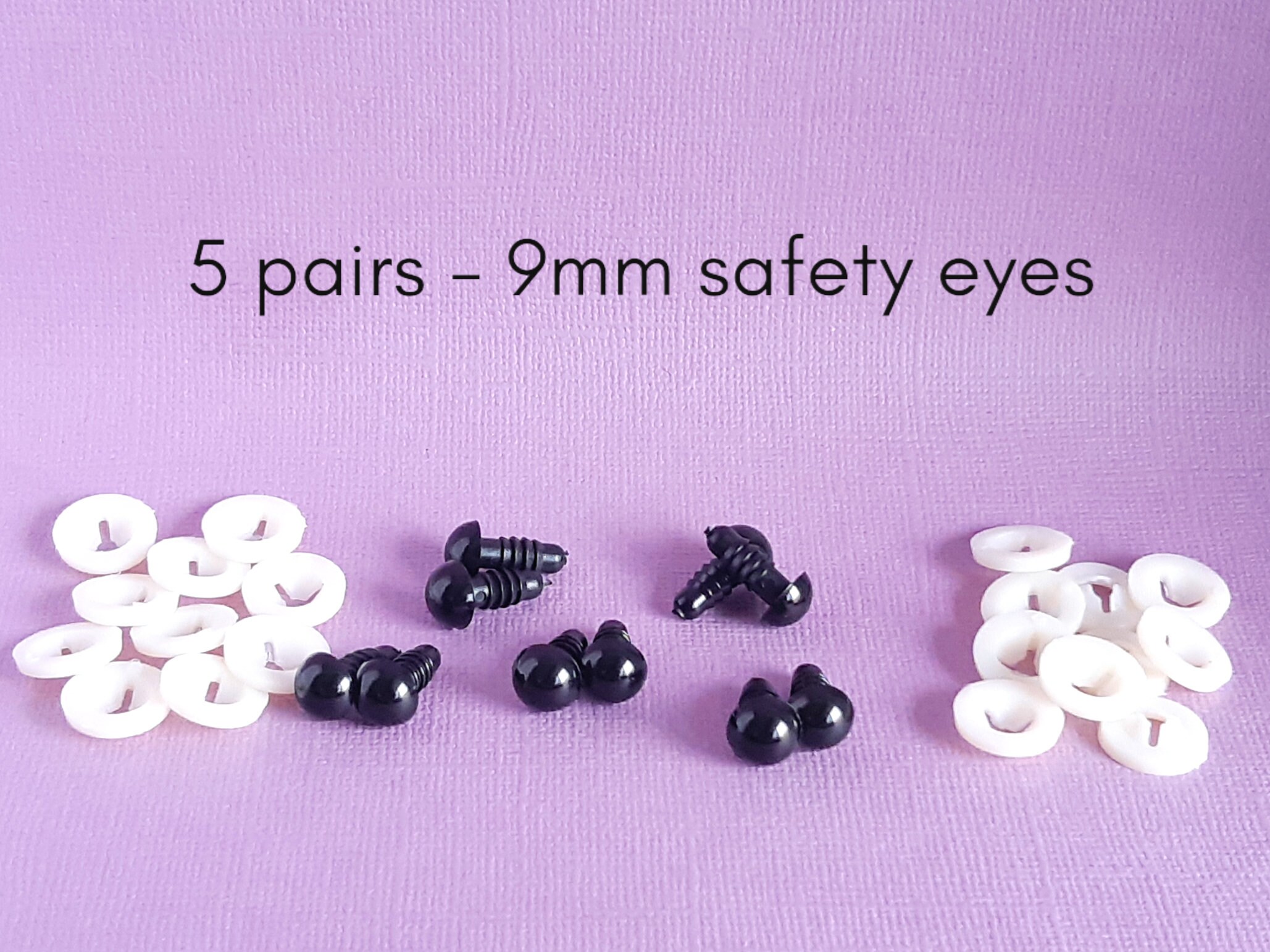 Black Safety Eyes 9mm Safety Eyes Doll Making Crochet Etsy Australia
