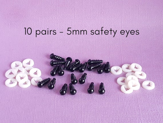 YASY Safety Eyes for Crochet,Plastic Eyes for Stuffed Animals Knitting &  Crochet Supplies Kawaii amigurumi Plush Toys Crafts DIY Doll Eyes and Nose