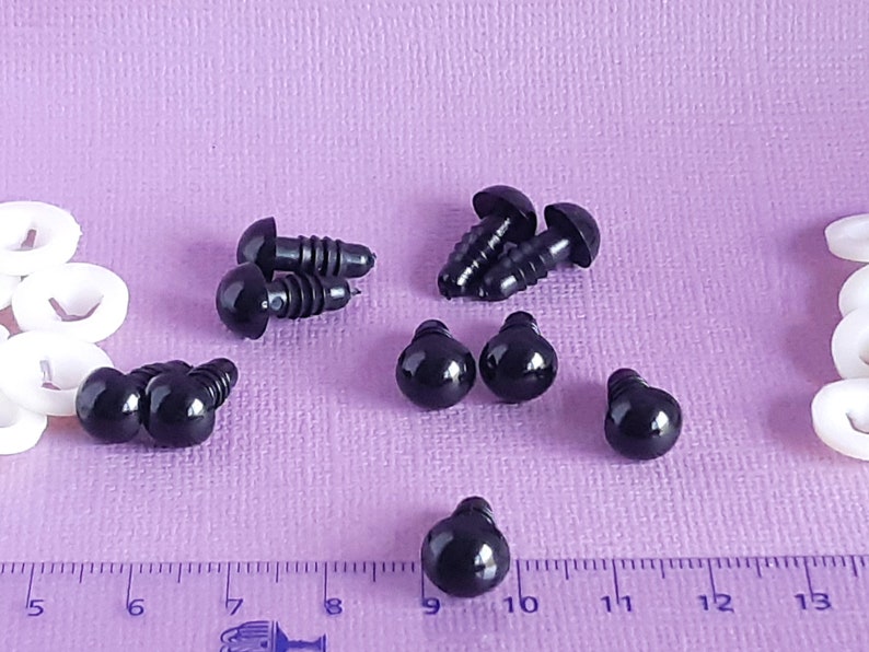 Black Safety Eyes 9mm Safety Eyes Doll Making Crochet Etsy Australia