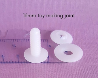 16mm toy making joints in 4, 5, 6 or 8 sets, doll, amigurumi, bear joints, craft supplies