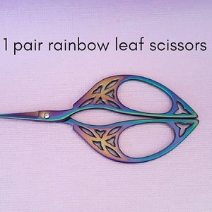 Purple Scissors Cross Stitching, Embroidery With Sheath 