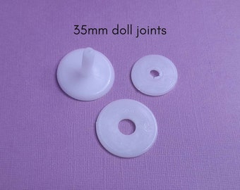 35mm toy making joints in 4, 5, 6 or 8 sets, doll making, amigurumi joints, bear joints, craft supplies