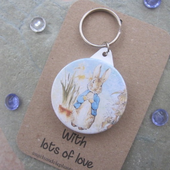 Peter Rabbit Keyring Peter Rabbit Keychain Beatrix Potter