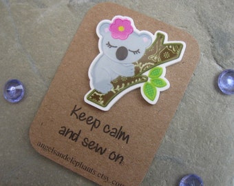 Needle Minder Magnetic - Koala - Cross Stitch / Sewing / Embroidery - Needle Keeper - Needleminder - Christmas Gift