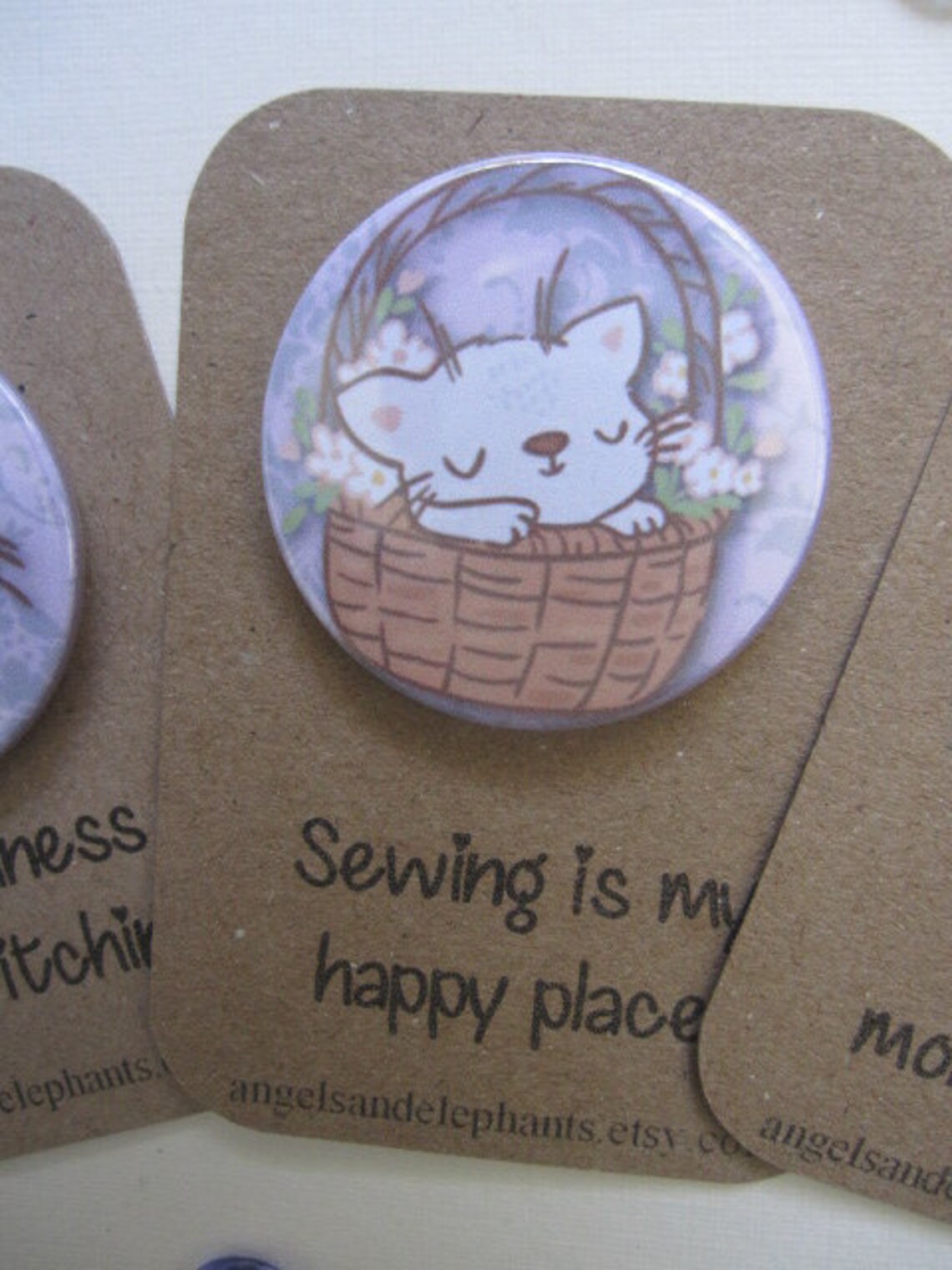 thumbnail image 2 of Kitten (2 Pieces) Needle Minder Magnetic Needle Keeper For Cross Stitch Embroidery Sewing Needle And Pin Holders 2 of 11