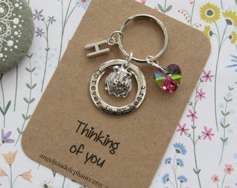 Guinea Pig Memorial Gift, Pet Bereavement Memorial Keyring, Pet Loss Keyring, Personalised Keychain, Memory Keepsake Gift, Choice of Text