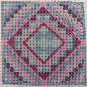 Cross Stitch Pattern By PDF Download - &#39;Diamonds&#39; Cross Stitch Chart - xstitch Design - Instant Download PDF